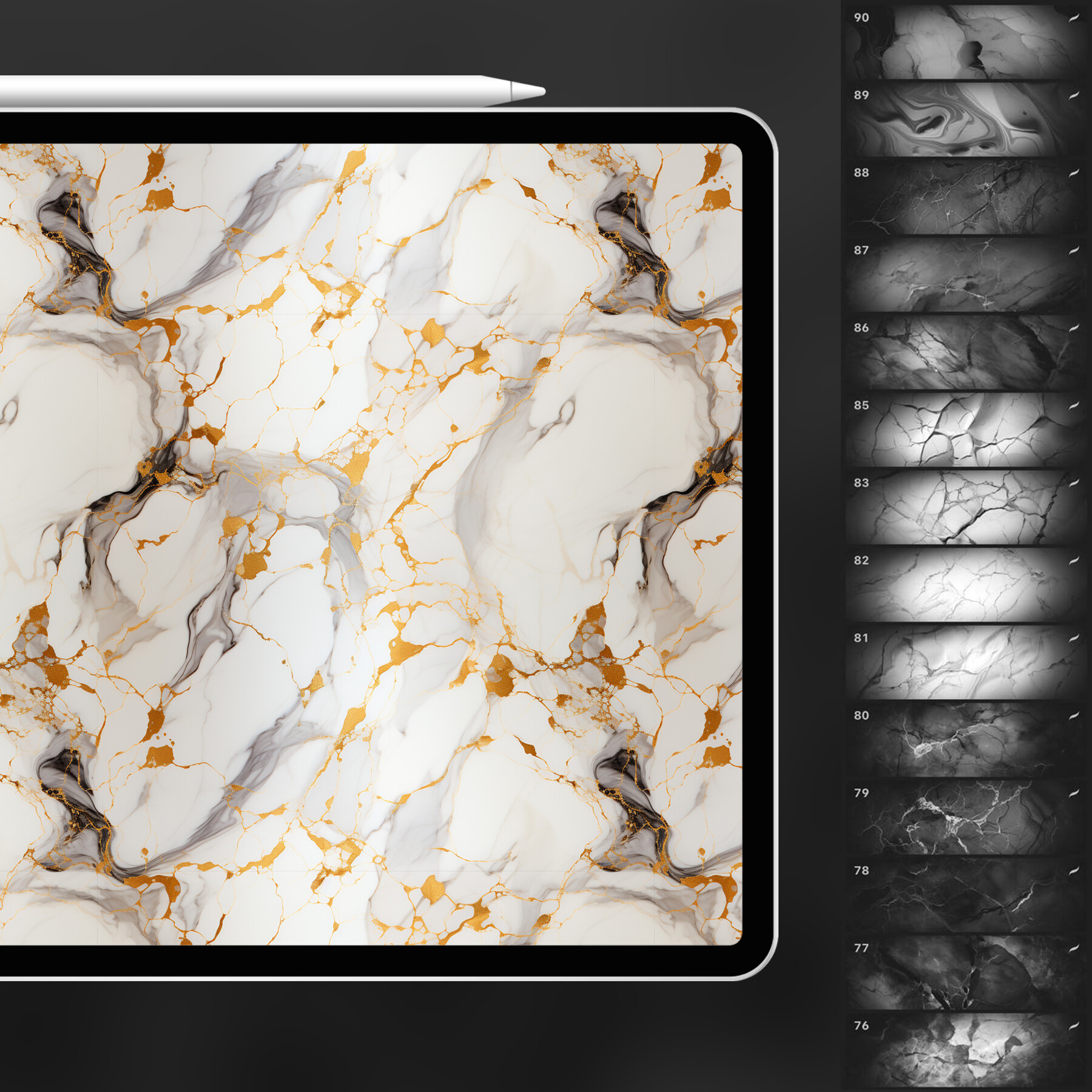 Artstation 90 Procreate Marble Textures Alcohol Procreate Texture Seamless Brushes Stone
