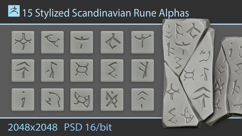 Stylized Scandinavian Rune Alphas