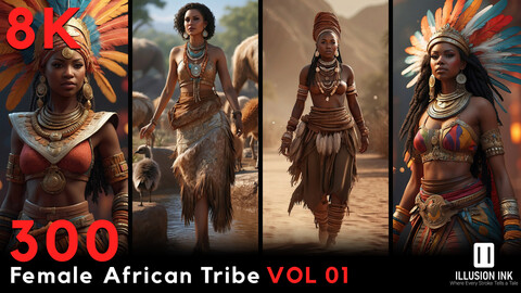 300 Female African Tribe - V01 | 8K