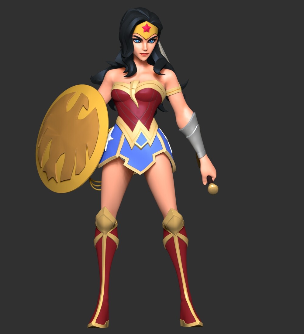 ArtStation - Stylized Wonder Woman Game Model