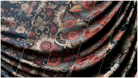 Victorian Fabric - Cloth Texture - Material Pack