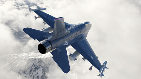 F-16 Fighting Falcon - Fighter Jet Plane