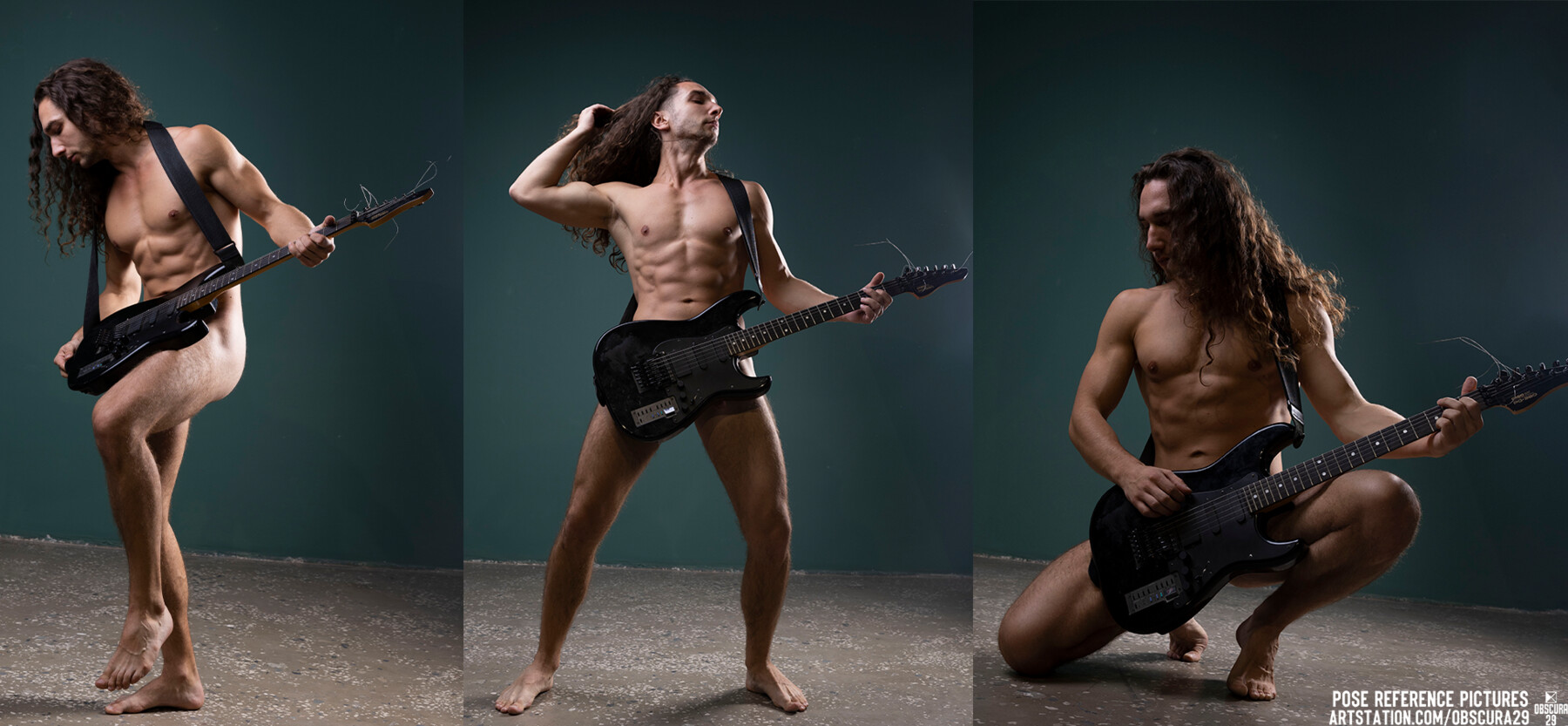 guitarist  Human poses reference, Pose reference photo, Figure poses