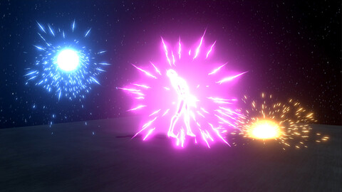 VFX Game Effect: Electric Explosion Pack