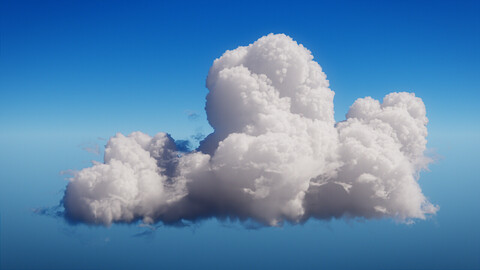 Photorealistic VDB Cumulus Cloud 001 - With Blender example scene