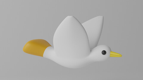 Cartoon Cute Bird 1 3D model