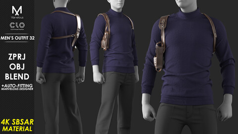 Men's Outfit 32 - Marvelous / CLO Project file