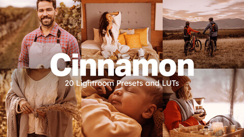 20 Cinnamon LUTs & Lightroom Presets