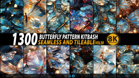 +1300 The Butterfly Pattern collection| Vol59 | 8K Res