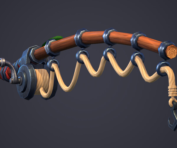 ArtStation - Stylized Fishing Pole in 2024