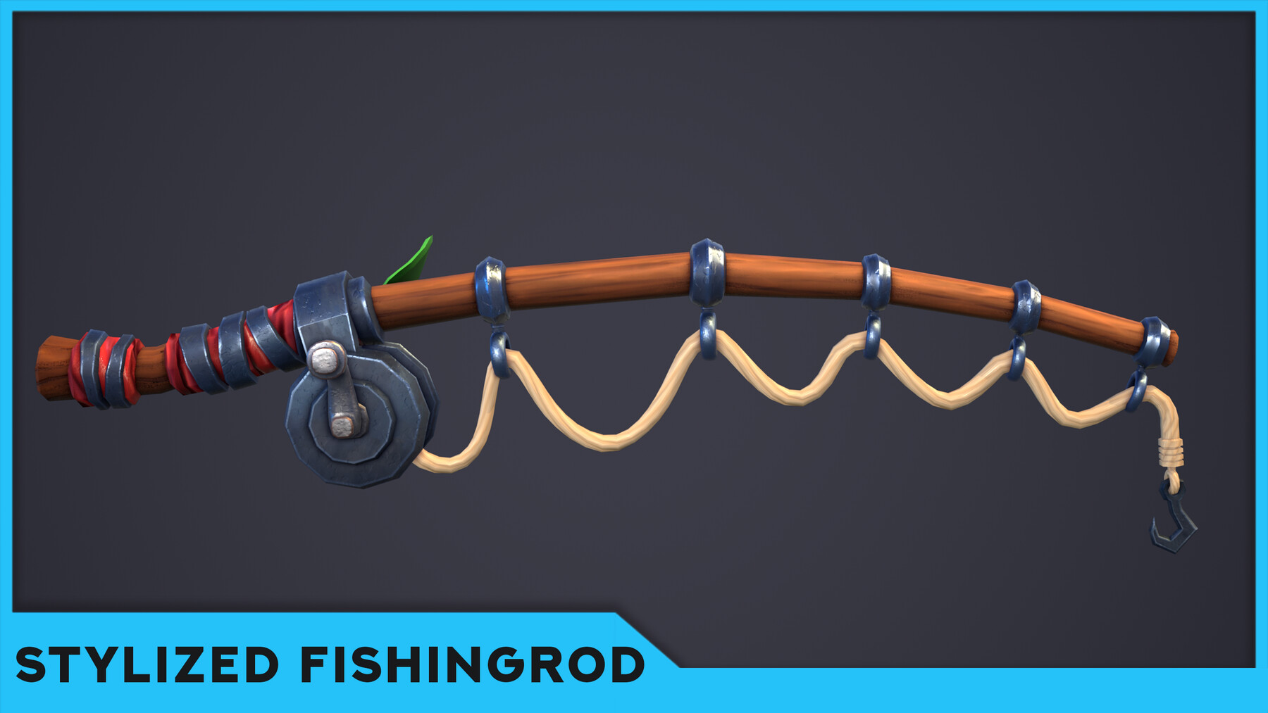 ArtStation - Stylized Fishing Rod - Lowpoly Model