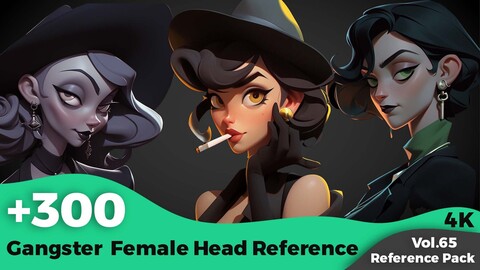 +300 Gangster Female Head Reference(4k)