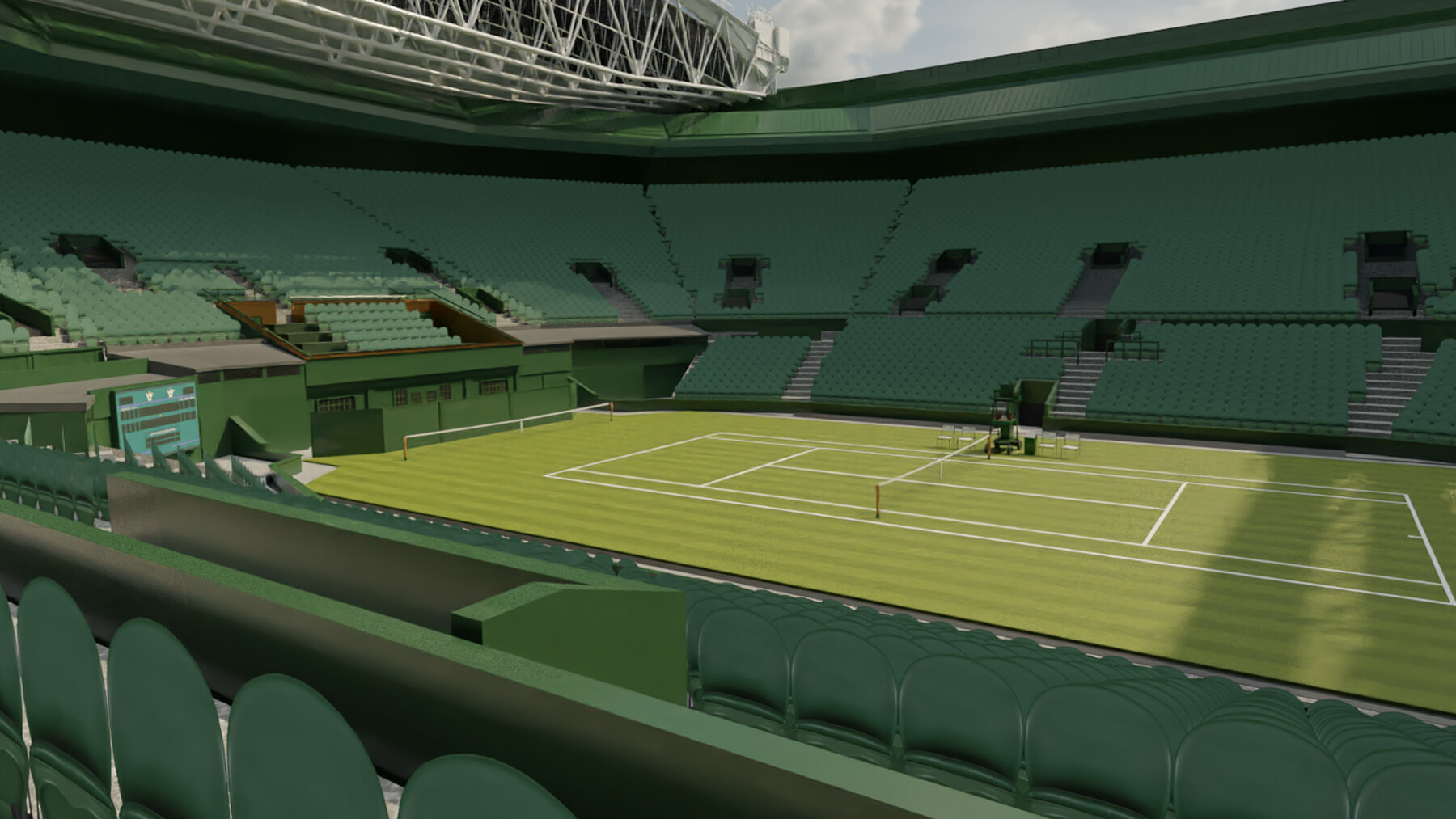 ArtStation - Wimbledon Grand Slam Centre Court Tennis Stadium | Game Assets