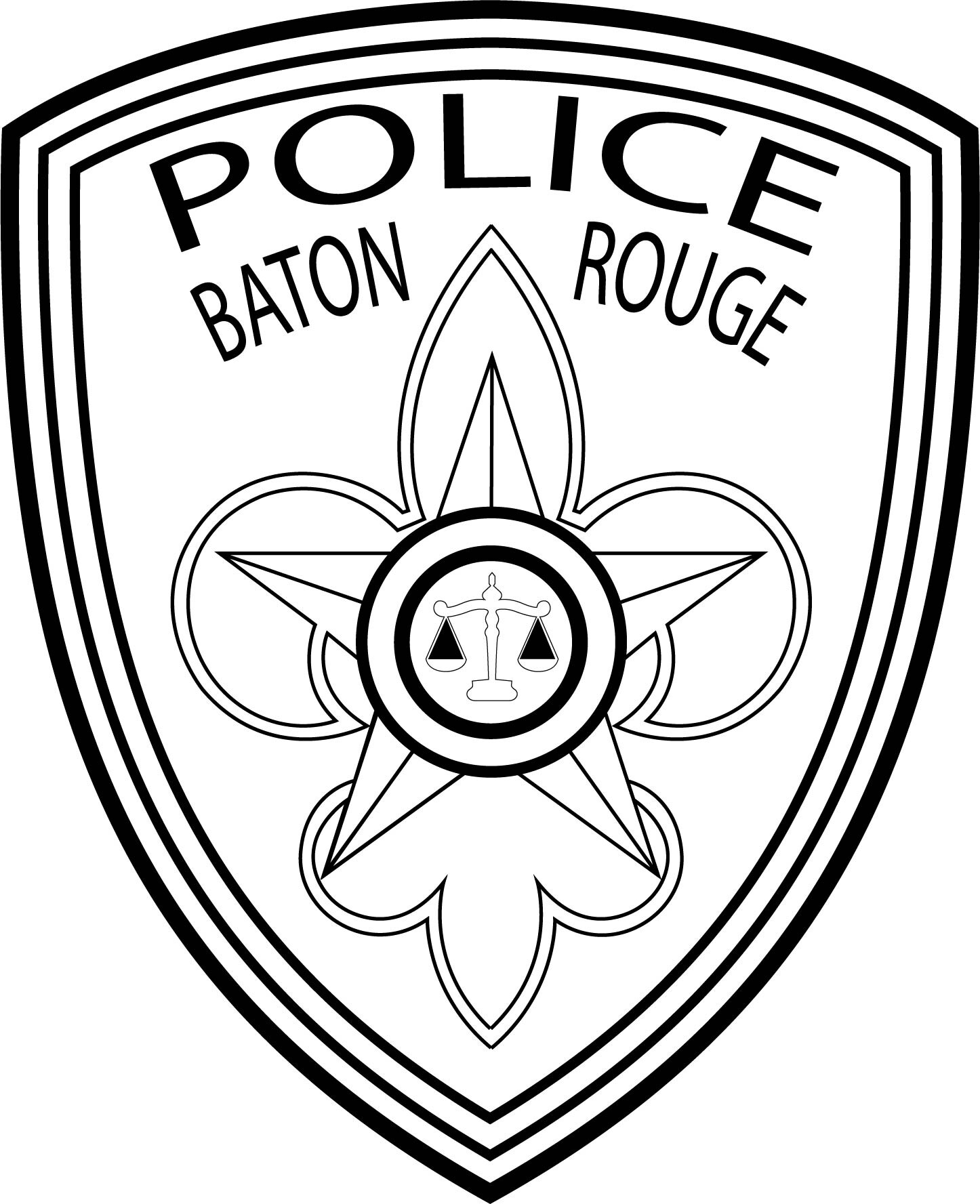 ArtStation - BATON ROUGE POLICE PATCH VECTOR FILE Black white vector ...