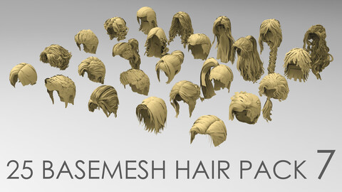 25 basemesh hair pack 7