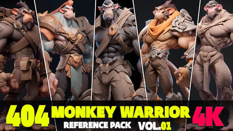 404 4K Monkey Warrior Reference Pack Vol.01