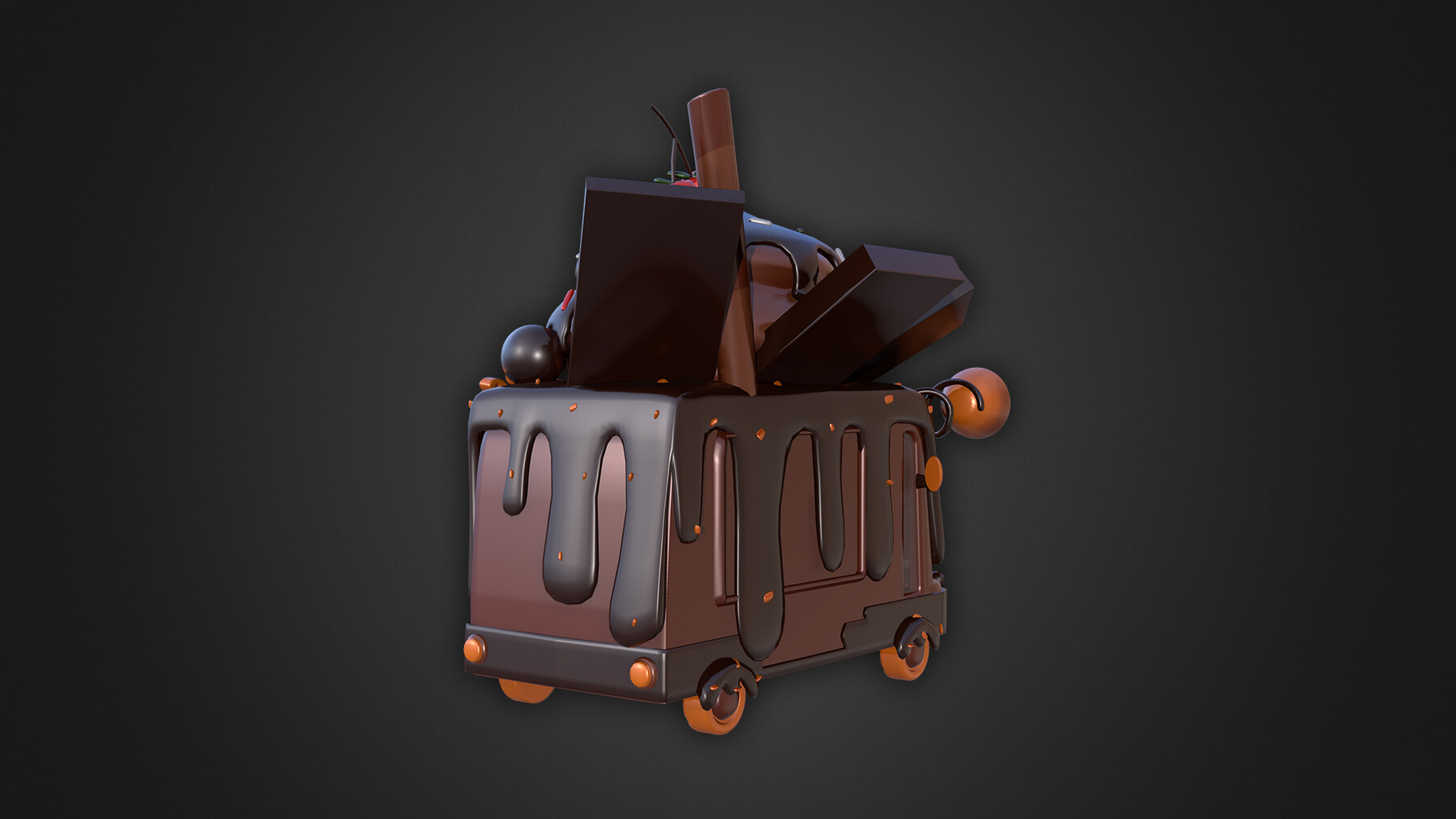 ArtStation - Asset - Cartoons - Food Car - Chocolate | Game Assets