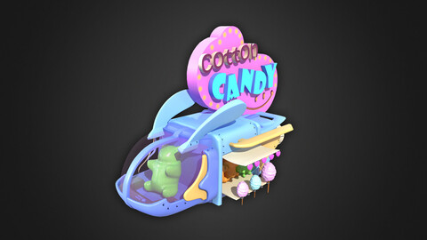 Asset - Cartoons - Food Car -  Cotton Candy