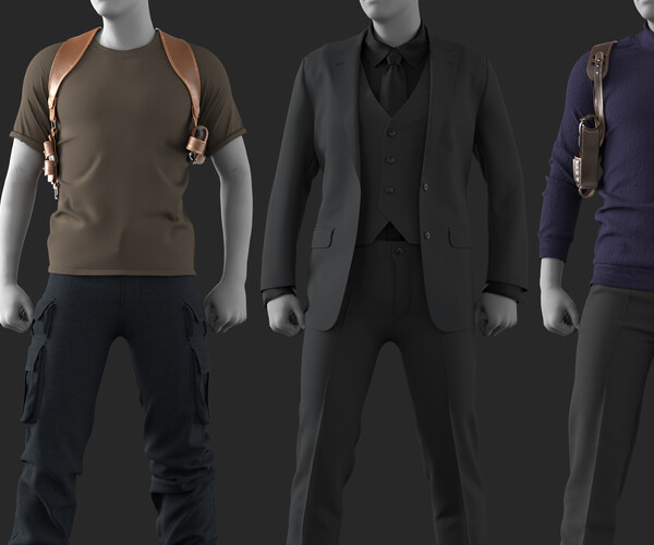 ArtStation - 3 in 1 Outfits - Marvelous / CLO Project file | Game Assets