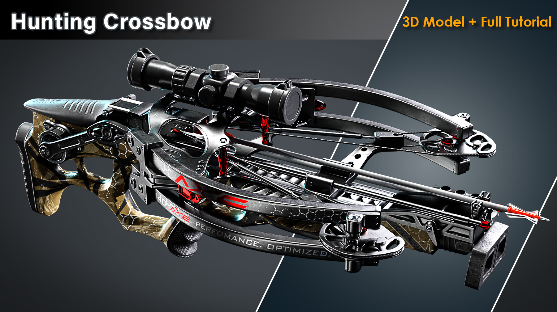 ArtStation - Hunting Crossbow / 3D Model+Full Tutorial