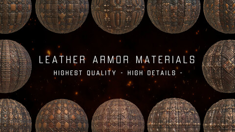 Leather Armor Materials - Substance Painter 50% Discounts For BLACK FRIDAY