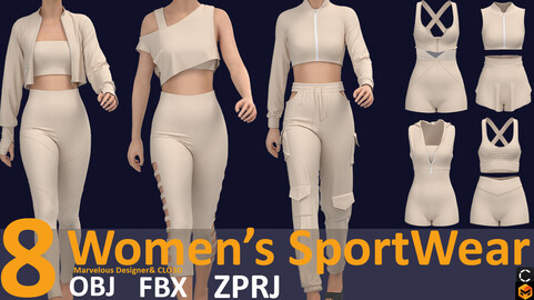 8 women's sportwear (VOL.02) Zprj, Obj, Fbx