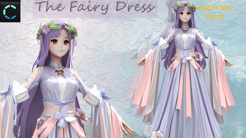 Hanbok for women_Fairy dress_Chinese Style__Clo3d, Marvelous designer_OBJ or FBX(if needed)