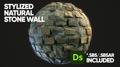 Stylized Natural Stone Wall Material