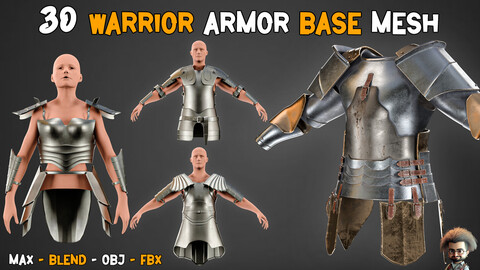 30 Warrior Armor Base Mesh - Vol 06