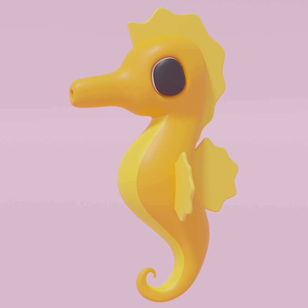 ArtStation - Cartoon Seahorse 3D model | Resources