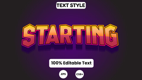 Starting Soon Gaming theme Font: Editable Text Style Effect