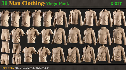30 Man Clothing- MEGA PACK -(zprj-fbx)-OFF