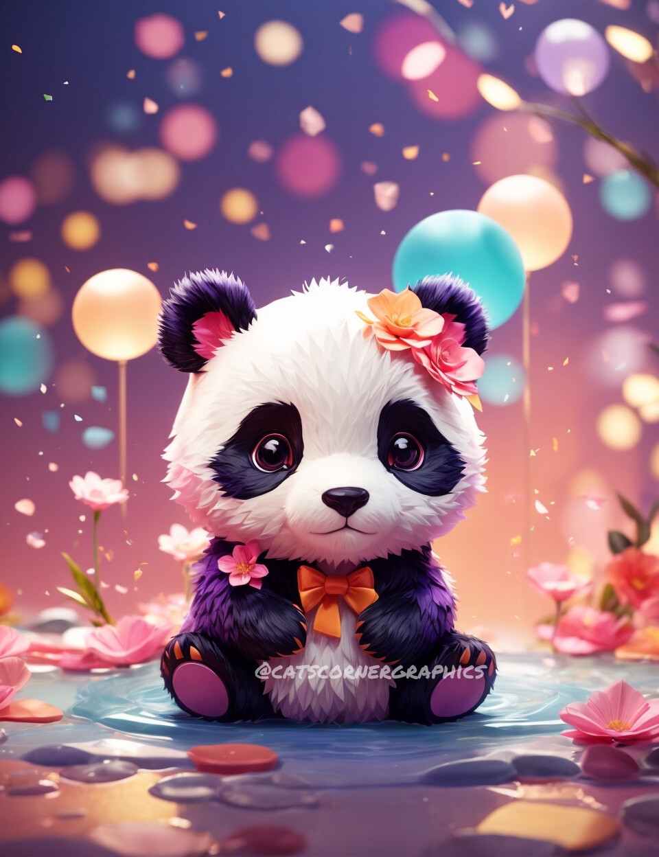 ArtStation - Floral Panda SVG Bundle | Artworks