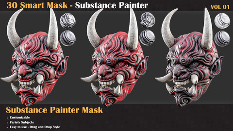 30 Substance Painter Smart-Mask Vol1