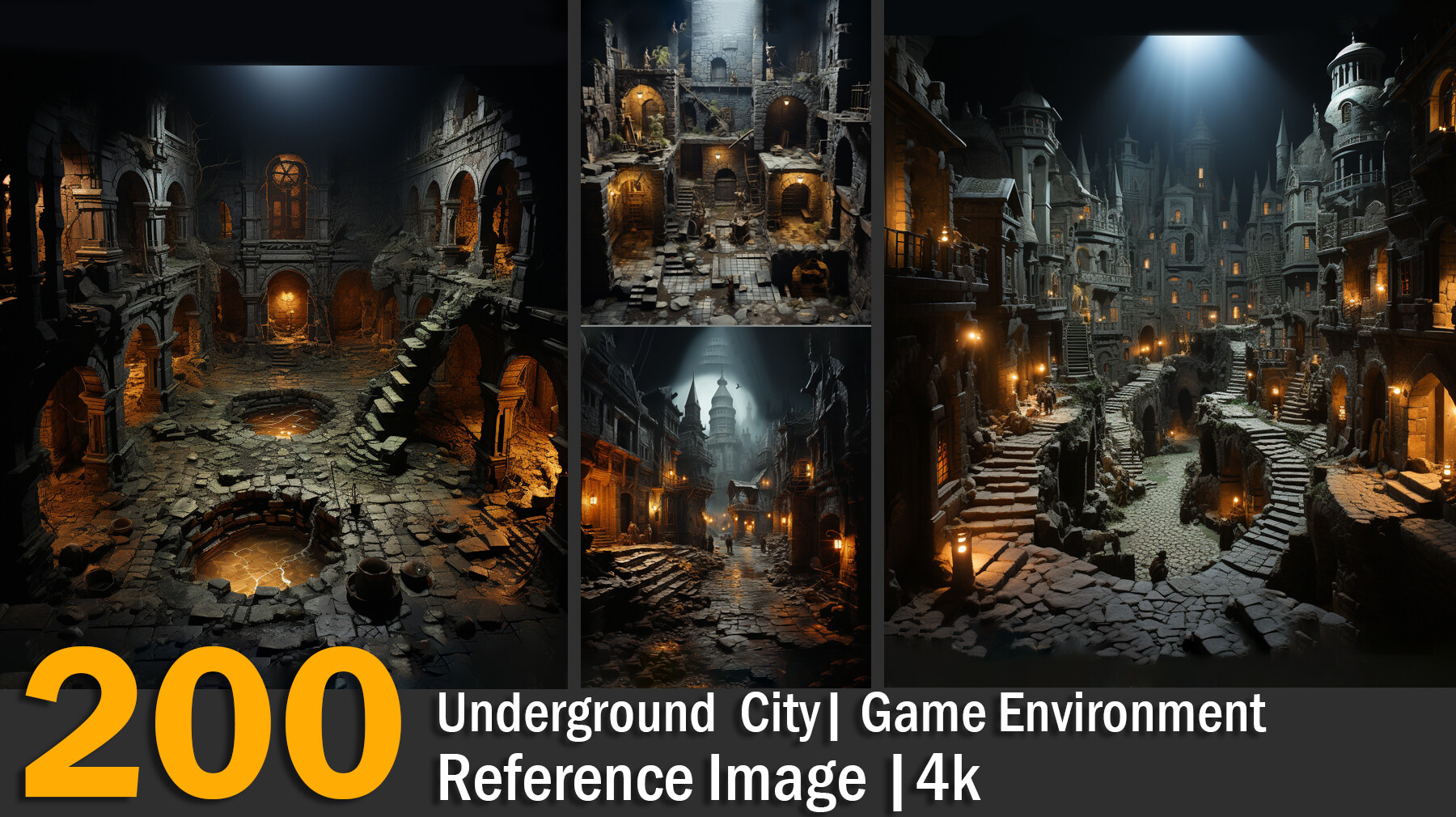 Underground City | Game Environment | Reference Images | 4K