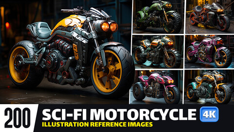 Sci-Fi Motorcycle VOL.03 | 4K Reference Images