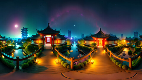 HDRI Chinese Garden Panoramas