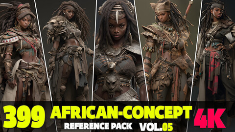 399 4K African Warrior Reference Pack Vol.05