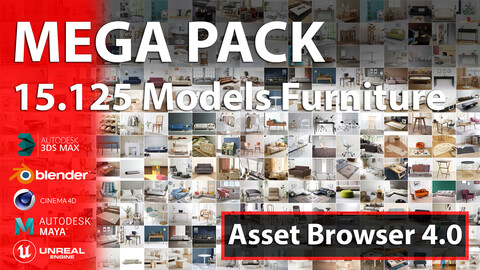 MEGA PACK | 15.000+ Models furniture | Update Asset Libraries