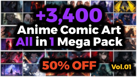 +3400 Anime Comic Art Concepts (4K) | Vol_01