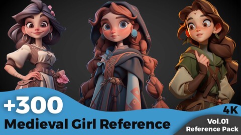 +300 Medieval Girl References (4k)