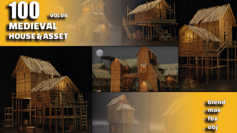 100+medieval house & asset pack vol 04