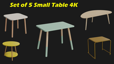 5 Realistic Small Children - coffe Tables 4K