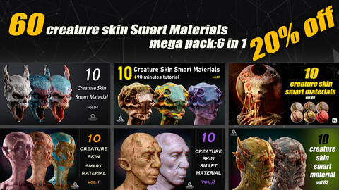 creature skin smart material mega pack: 6 in 1