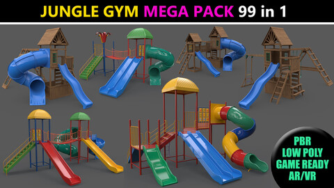 PBR Playground Outdoor Jungle Gym - Mega Pack