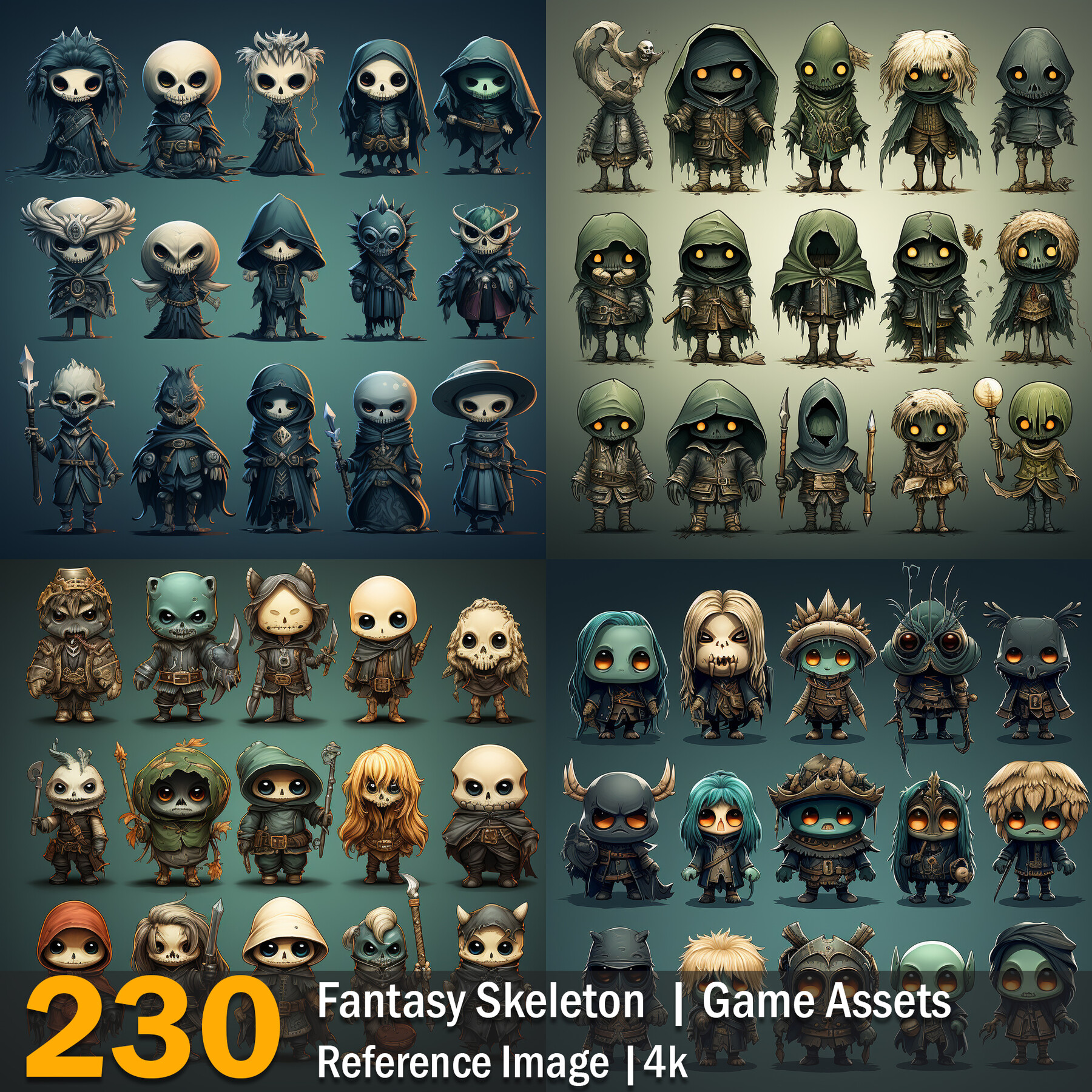 Fantasy Skeleton Game Assets Reference Images 4K | Skeleton Medieval Game |  isgb.edu.ar