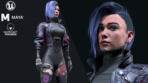 Cyberpunk Girl 4 - Game - Ready