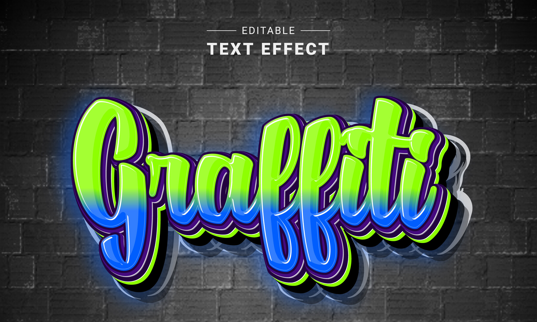 ArtStation - 3D Graffiti. Text Effects, EPS Template File. | Artworks