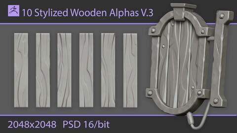 Stylized Wooden Alphas V.3