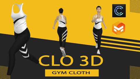 Gym cloth,Marvelous Designer or Clo3D (ZPRJ)